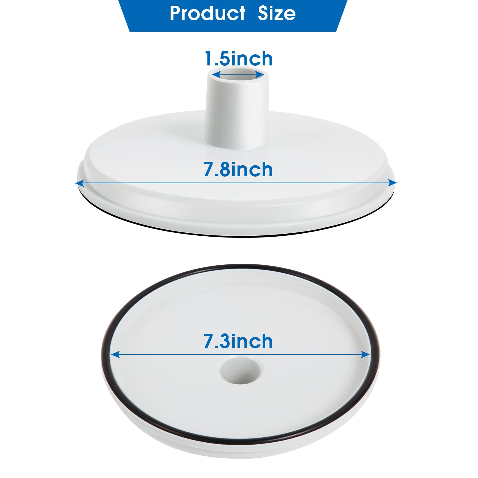 SP1106 vacuum plate with 1-1/2 inch adapter enables quick skimming.