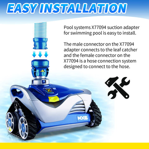 Two-piece set from Txdiyifu provides spare adapters for ongoing pool care.