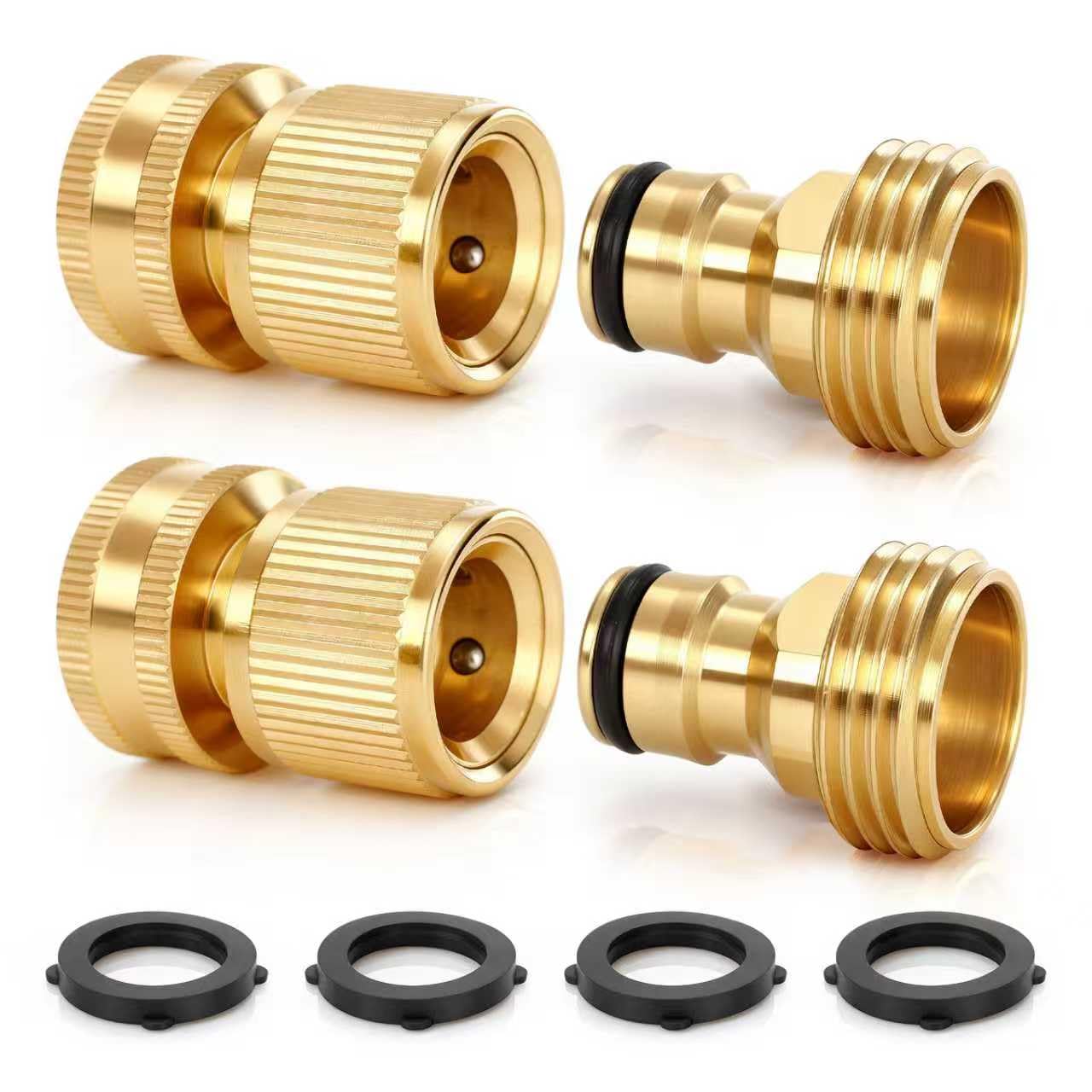 Txmiuao solid brass quick-connect male fitting for fast, leak-free hose connections during watering