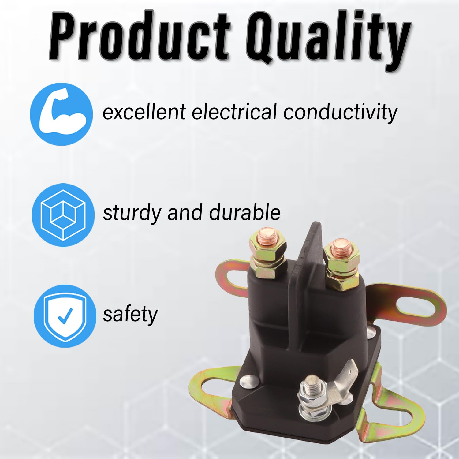 TXRXIZ 12V starter solenoid installed on mower enables smoother starting