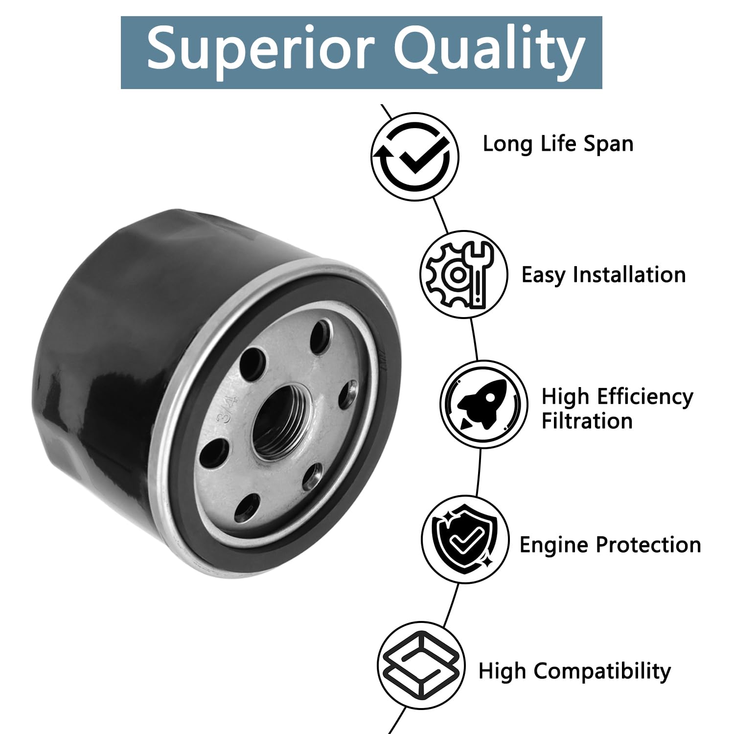 TXRXIZ oil filter fr541v-fr600v-compat promotes smooth starts and longevity.