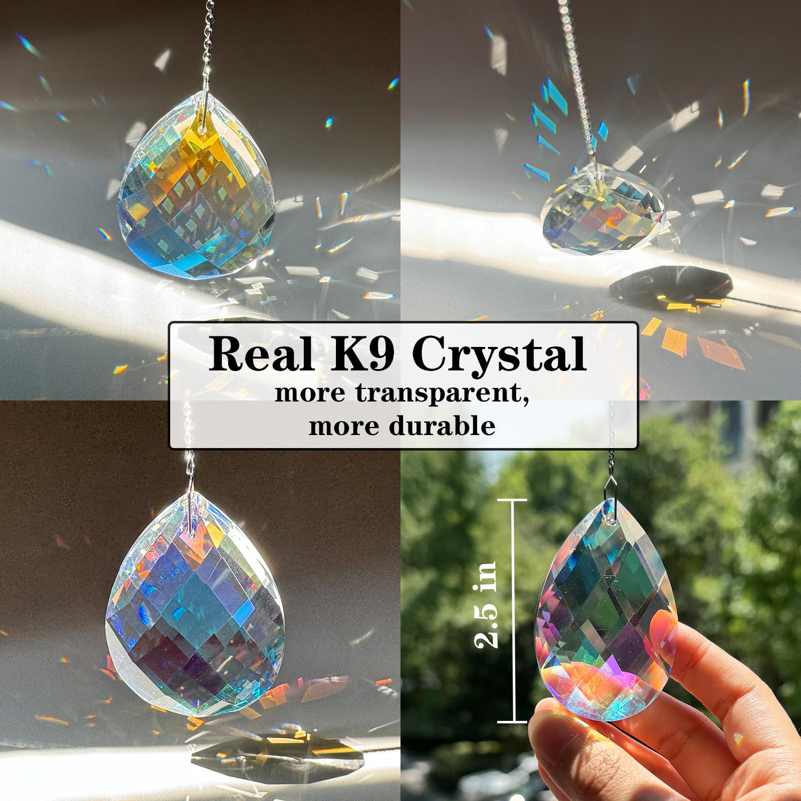 TXXNSM prism set brightens porch with shifting rainbow reflections.