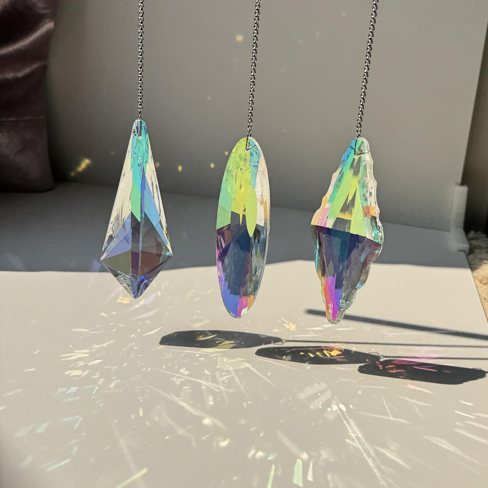 TXXNSM handcrafted glass prisms create a soft magical ambience.