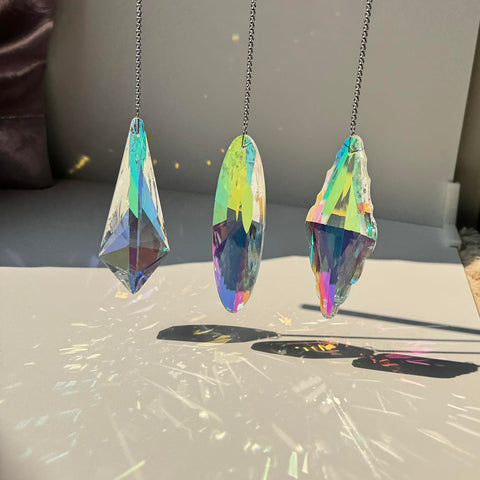TXXNSM handcrafted glass prisms create a soft magical ambience.