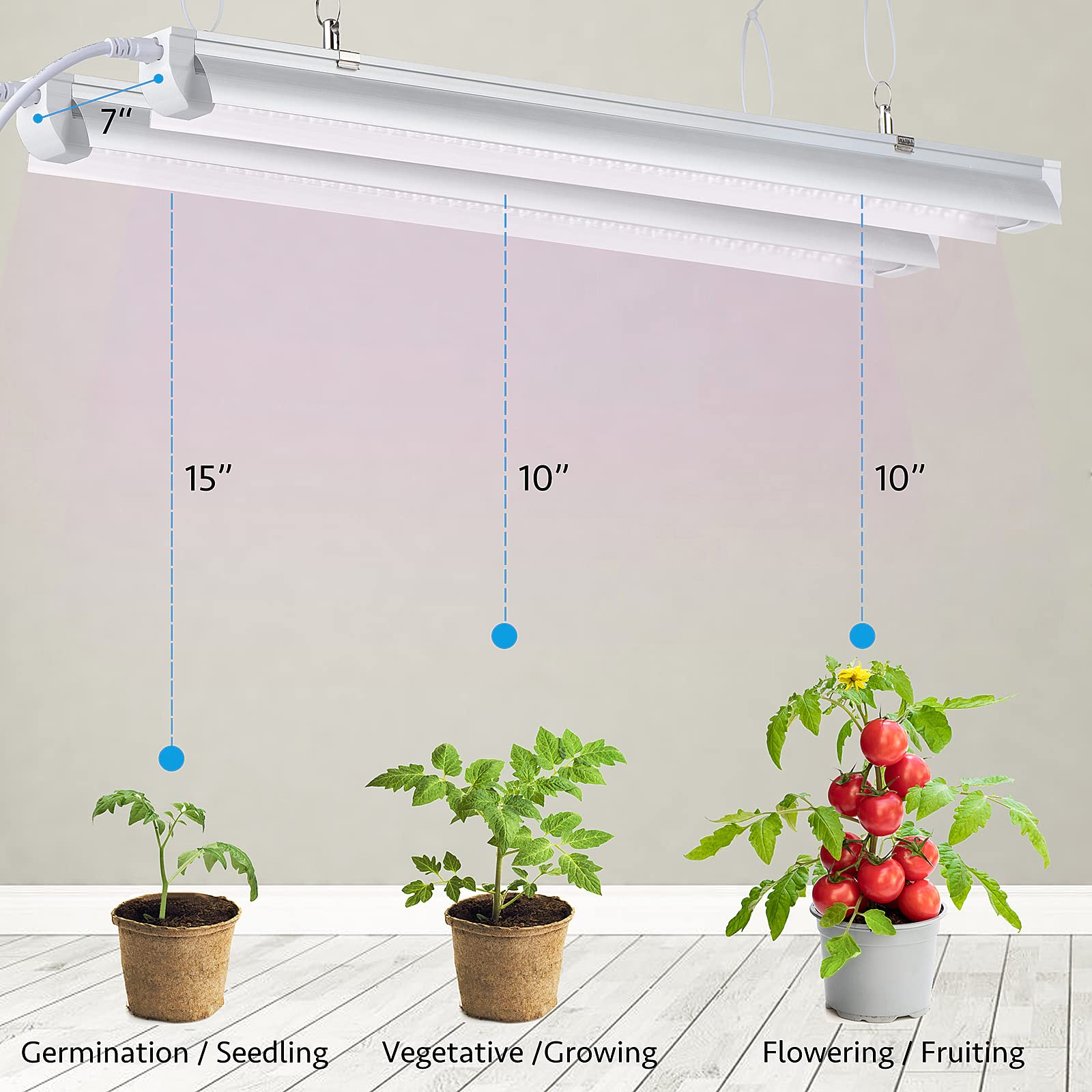 TYAGMAM Grow Light supports series linking for larger grow area.