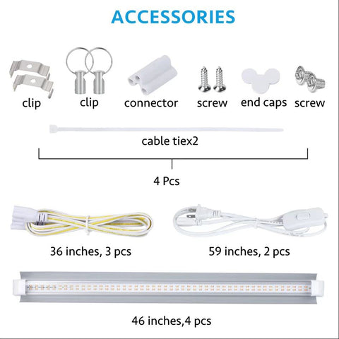 TYAGMAM plug-and-play 4-pack grow lights for easy setup.