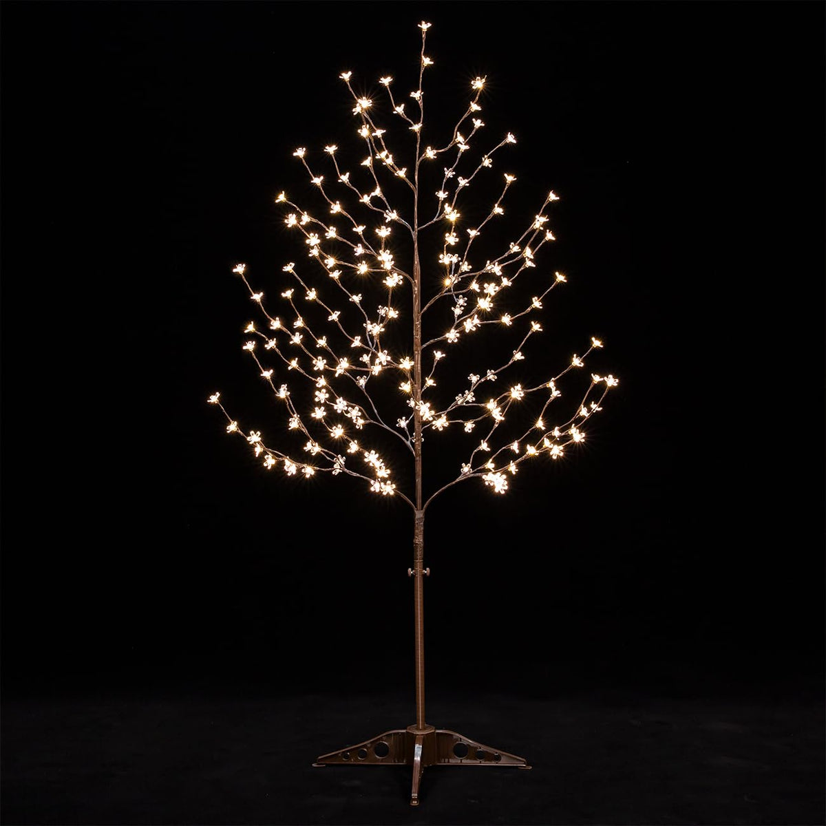 TYBEEU 5ft lighted cherry blossom tree base with sturdy stand and warm glow