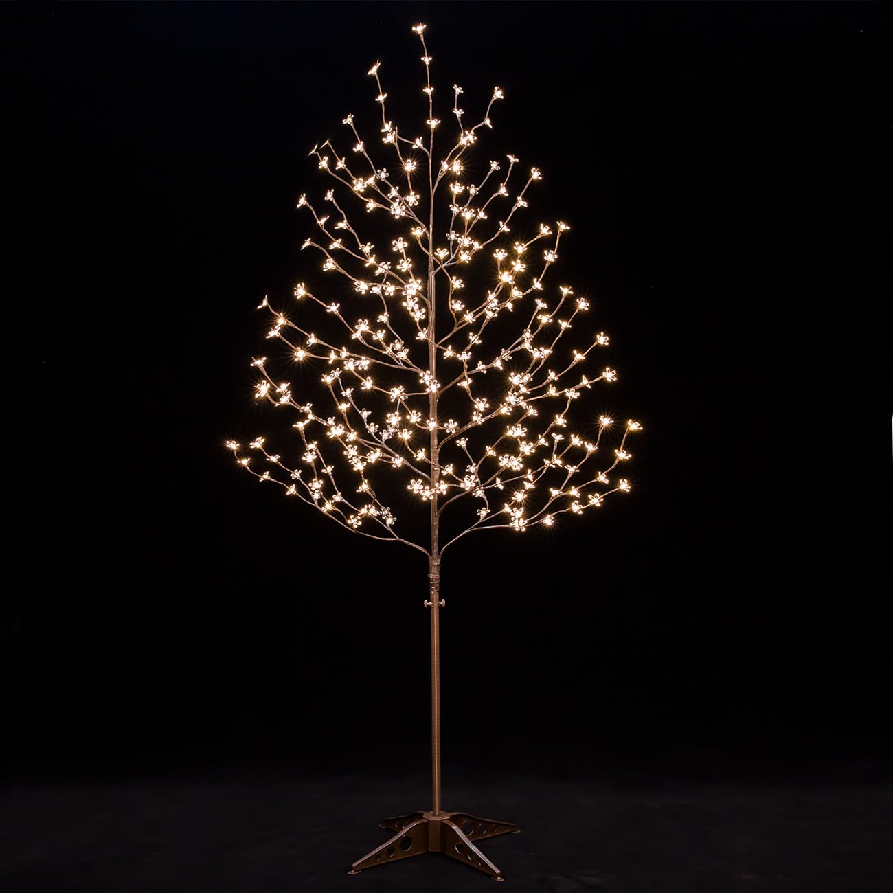 TYBEEU 6ft lighted cherry blossom tree full view, ideal as a year-round centerpiece.