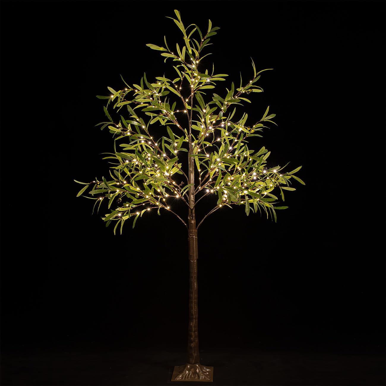 TYBEEU 6ft olive tree glowing with warm LEDs for year-round ambiance.