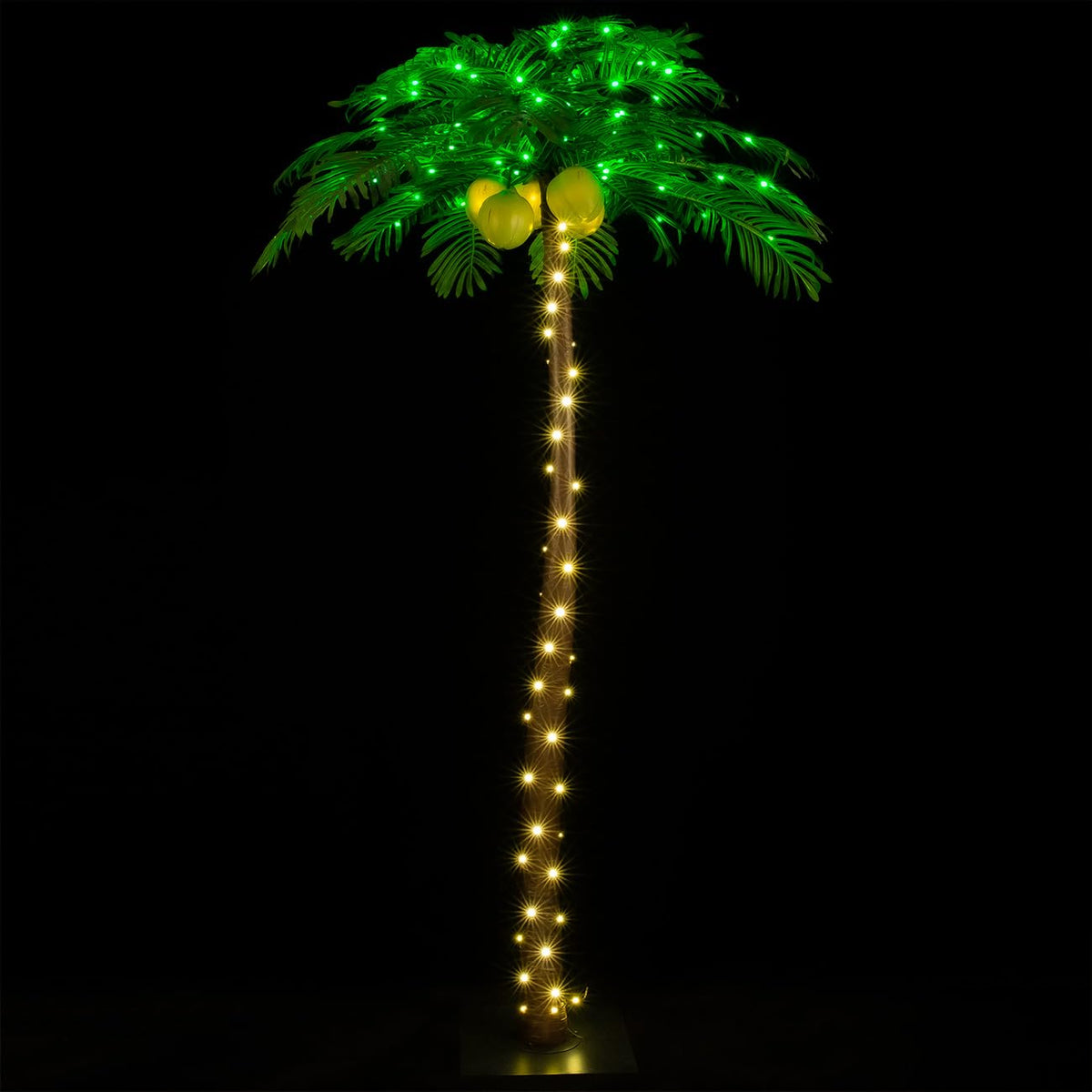 TYBEEU 7ft lighted palm tree adds tropical ambience for home or patio