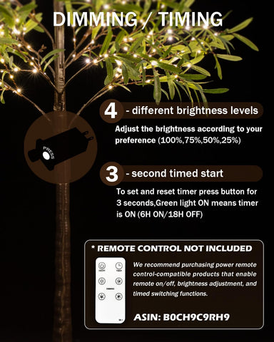 TYBEEU olive tree with adjustable branches for versatile styling.