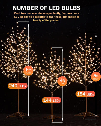 TYBEEU cherry blossom tree 24V transformer for safe, reliable illumination