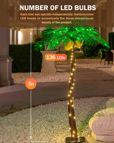 TYBEEU palm tree leaves withstand sun and rain for year-round use.
