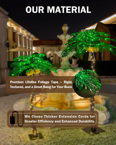 TYBEEU palm tree remote control compatibility adds convenience.