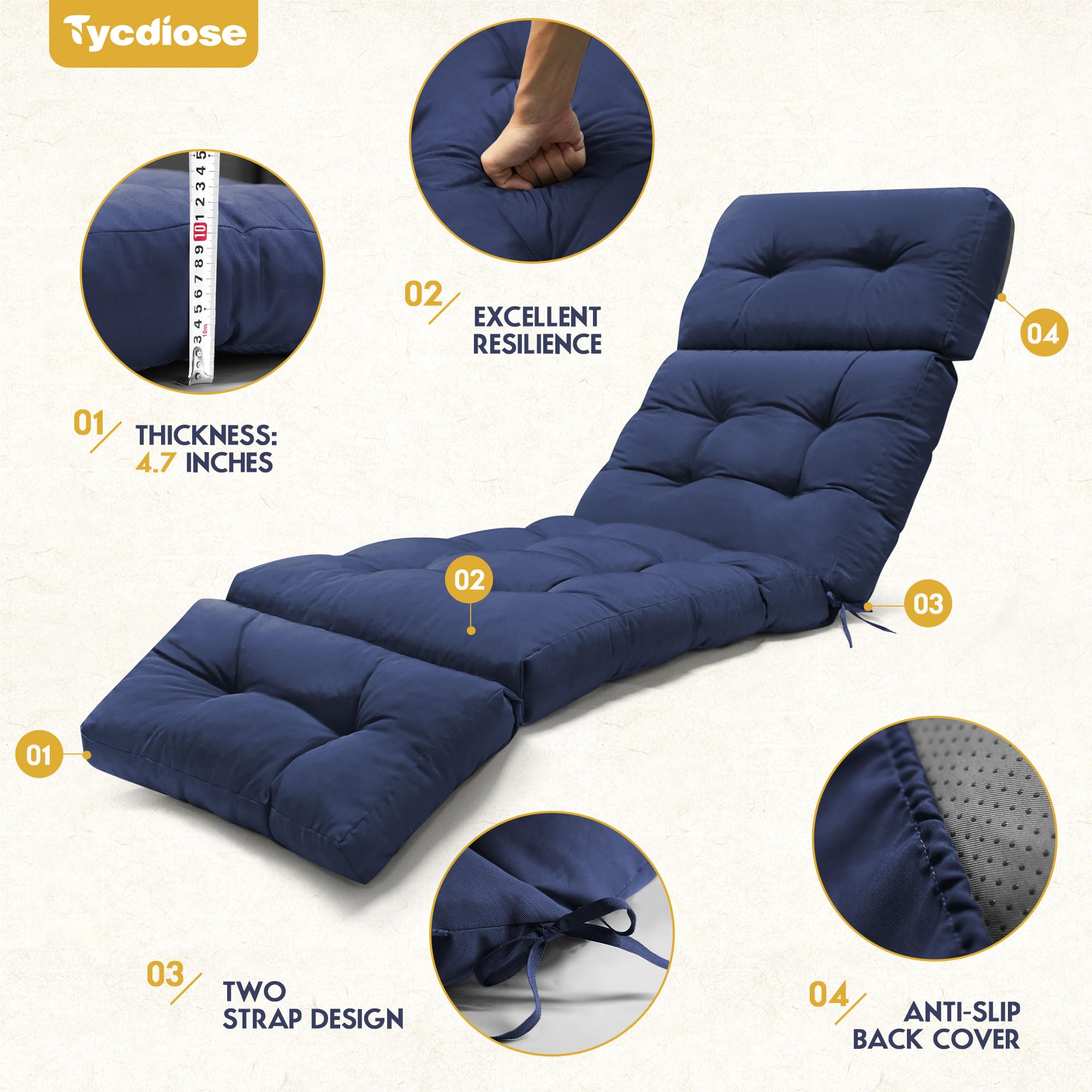 Tycdiose 3D stitching helps maintain shape and prevent shifting during use.