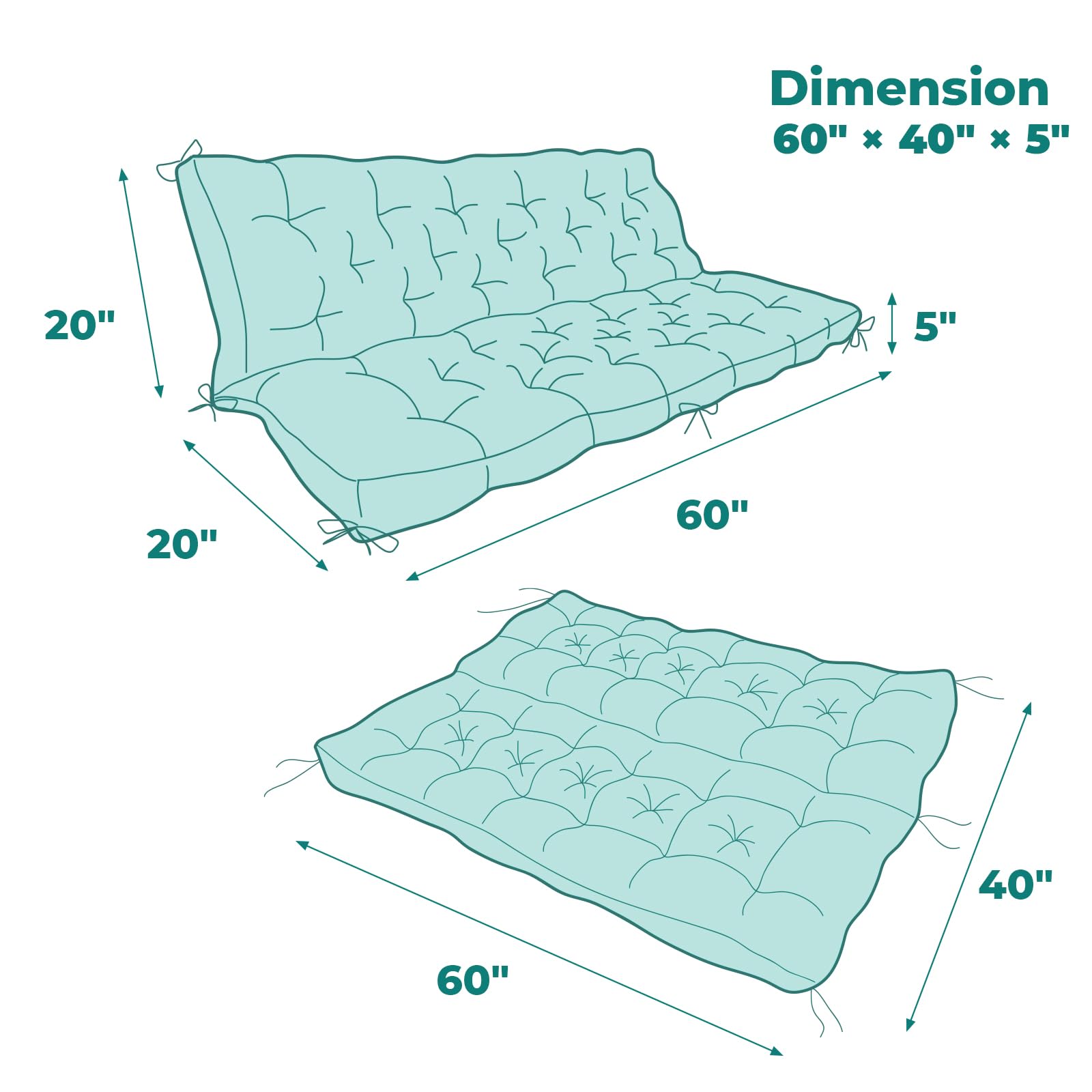 Tycdiose cushions with 5 inch memory foam provide adaptive support and comfort