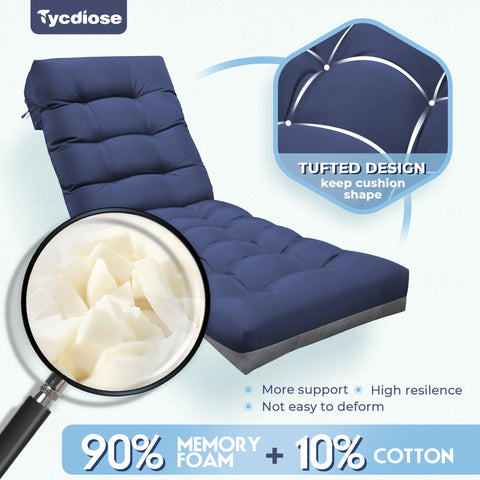 Tycdiose non-slip back cover and straps keep the cushion securely positioned on the chair.