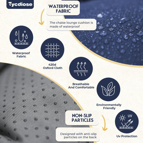 Tycdiose cushion features non-slip back cover and two straps to secure it on chairs.