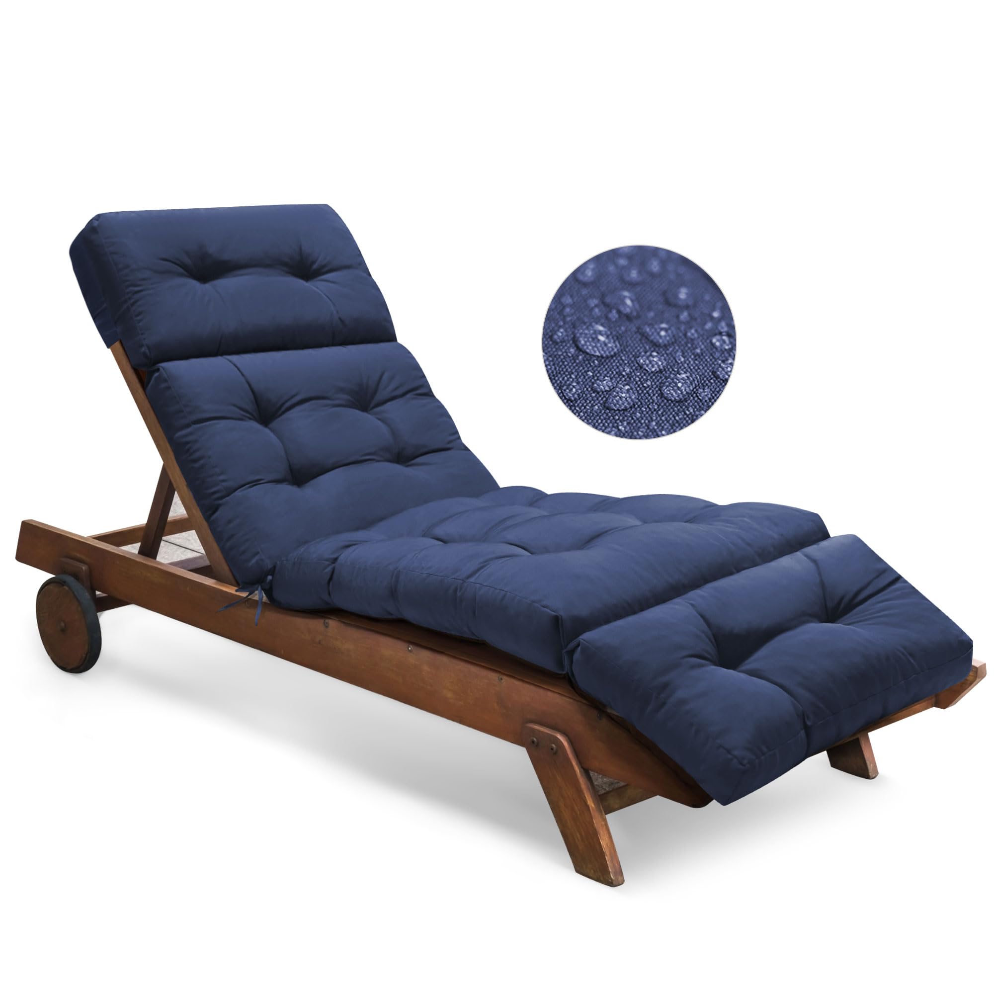Tycdiose outdoor chaise cushion 74.4 inch size offers a snug fit for many lounge chairs.