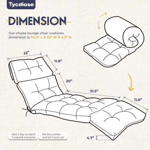 Tycdiose upgraded crushed sponge filling delivers plush comfort and long-lasting support.