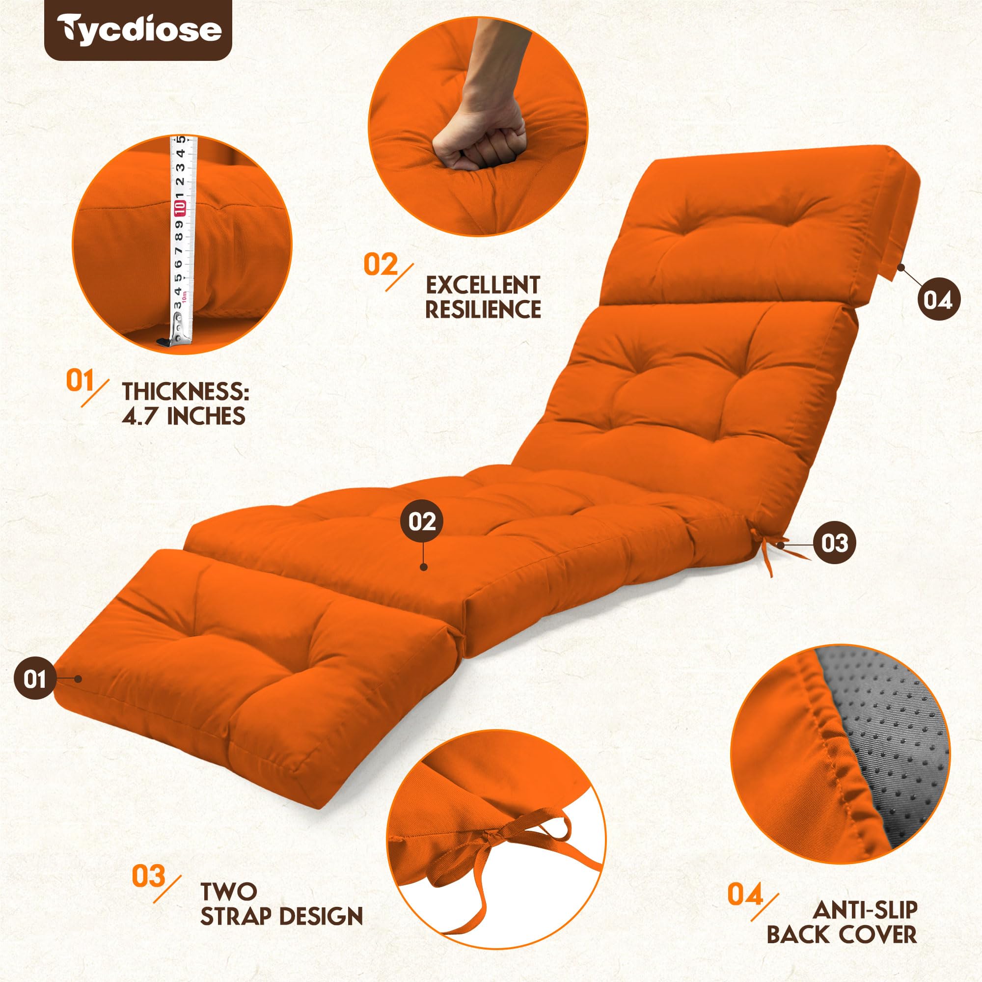 Tycdiose cushion 3D stitching detail helps maintain shape