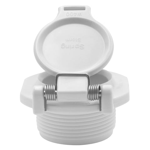 TycoonWon W400BWHP white finish blends with pool equipment for neat, unobtrusive setup.