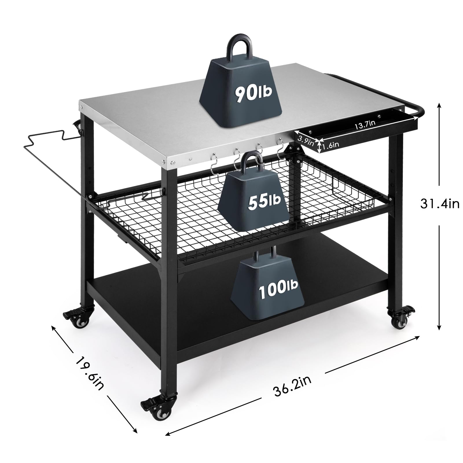 Tyfnry Cart highlighted with waterproof coating for outdoor resilience.