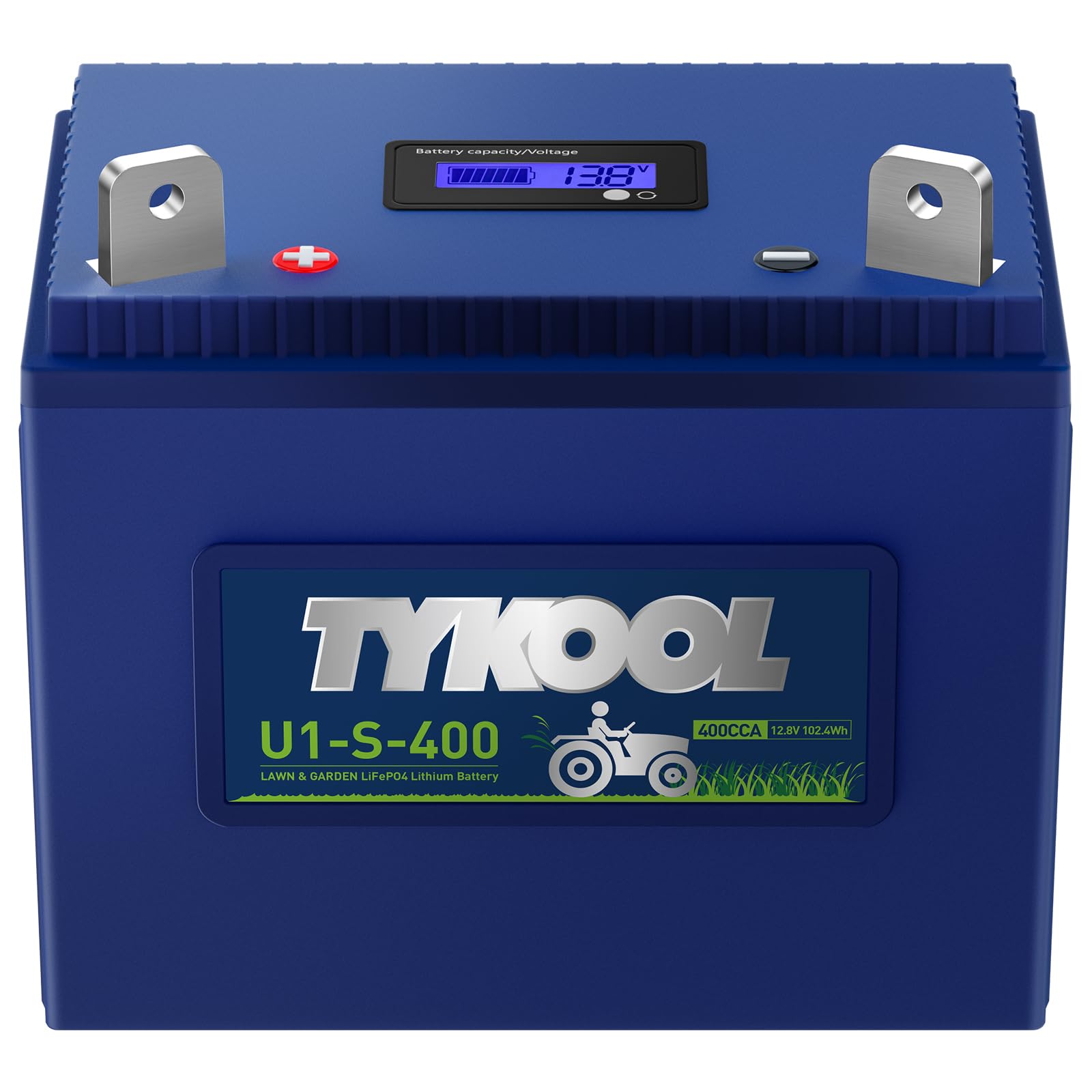 TYKOOL U1-S-400 battery front view for quick-start performance