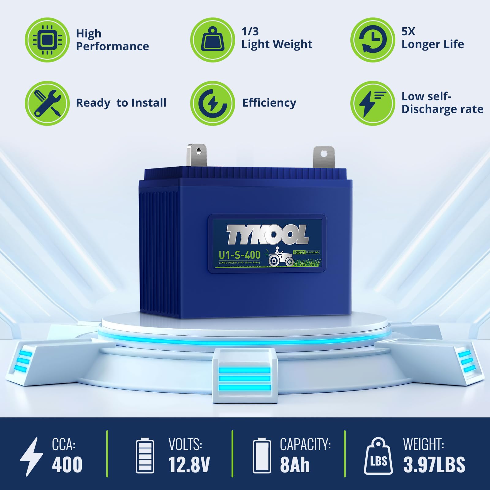 TYKOOL U1-S-400 ideal for winter storage with ultra-low self-discharge