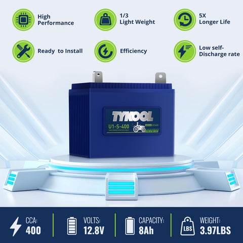TYKOOL U1-S-400 ideal for winter storage with ultra-low self-discharge