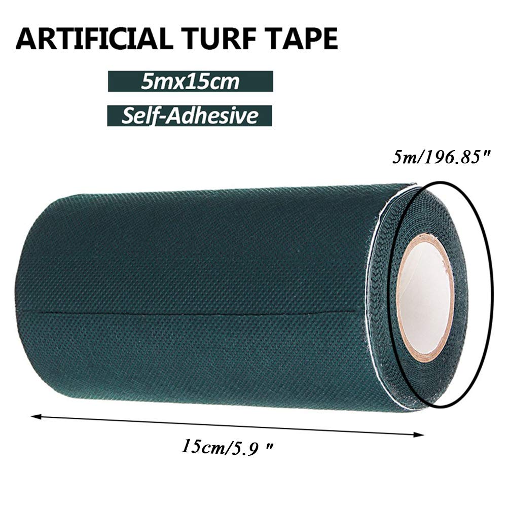 TYLife Artificial Grass Tape waterproof design protects seams in rain.
