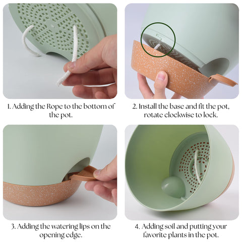 TYMENSH bottom watering lip provides direct water access to roots without splashing leaves.