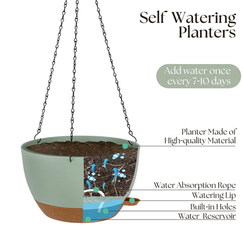 TYMENSH set of 2 ideal for small-space greenery on balcony or window