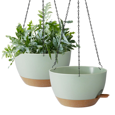 TYMENSH Hanging Pot 12-Inch set with drainage holes for healthier roots
