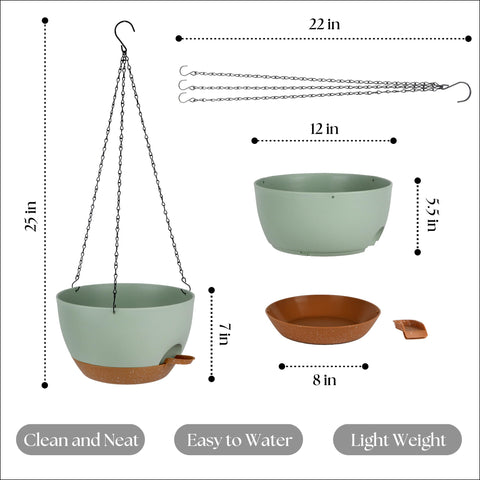 TYMENSH self-watering reservoir keeps soil evenly moist while youre away