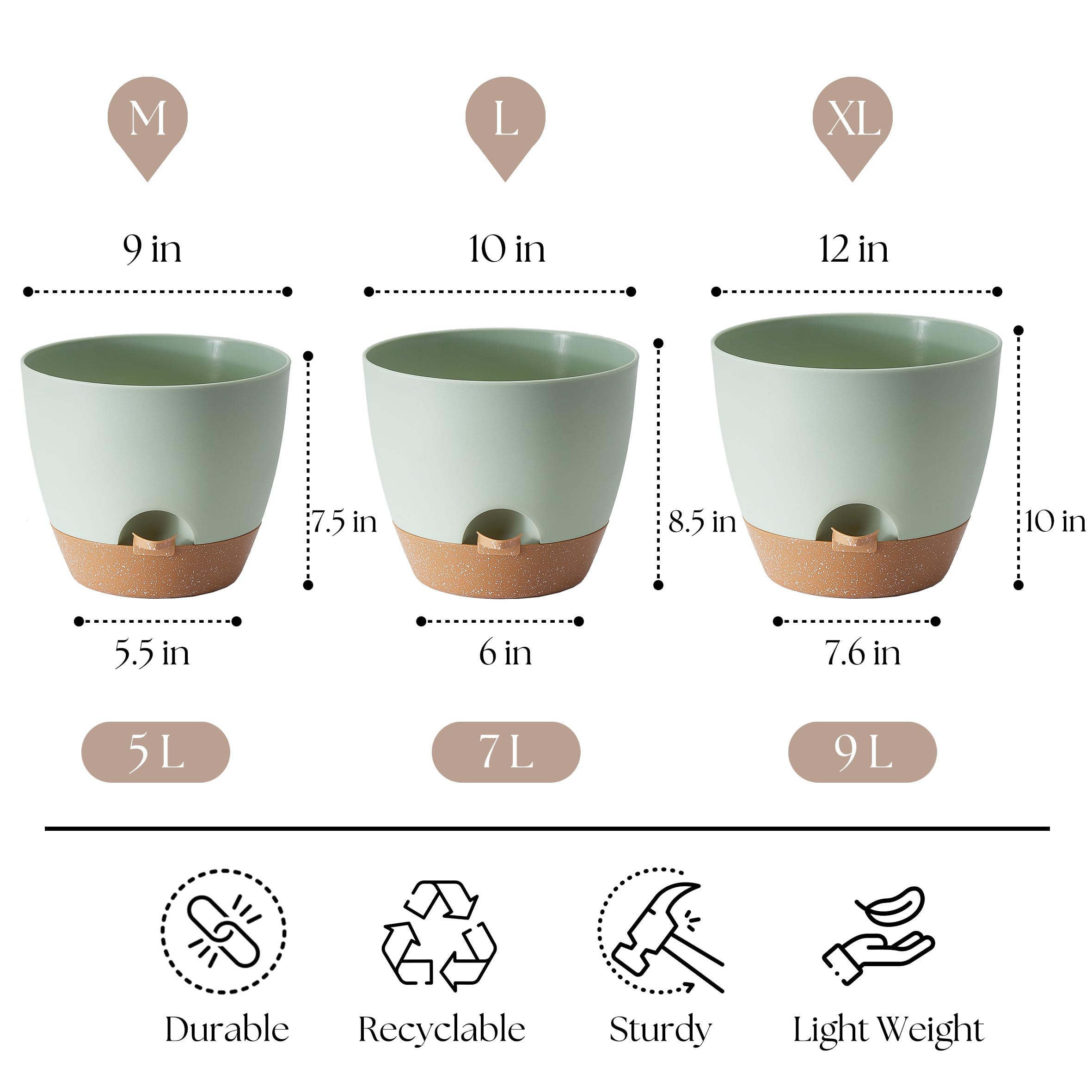 TYMENSH self-watering reservoir supports up to two weeks of healthy plant hydration.