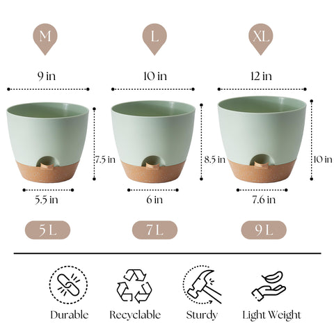 TYMENSH self-watering reservoir supports up to two weeks of healthy plant hydration.