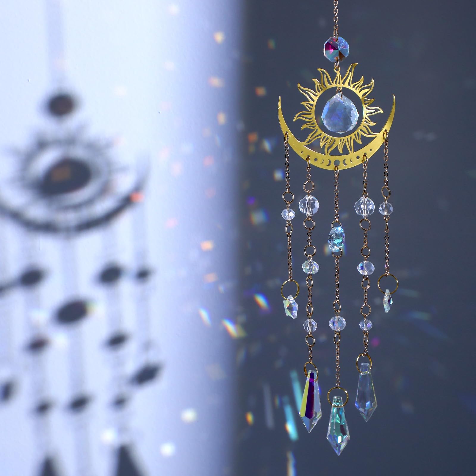 Tyqour window decor sun catcher outdoors adds color to spaces with light art.