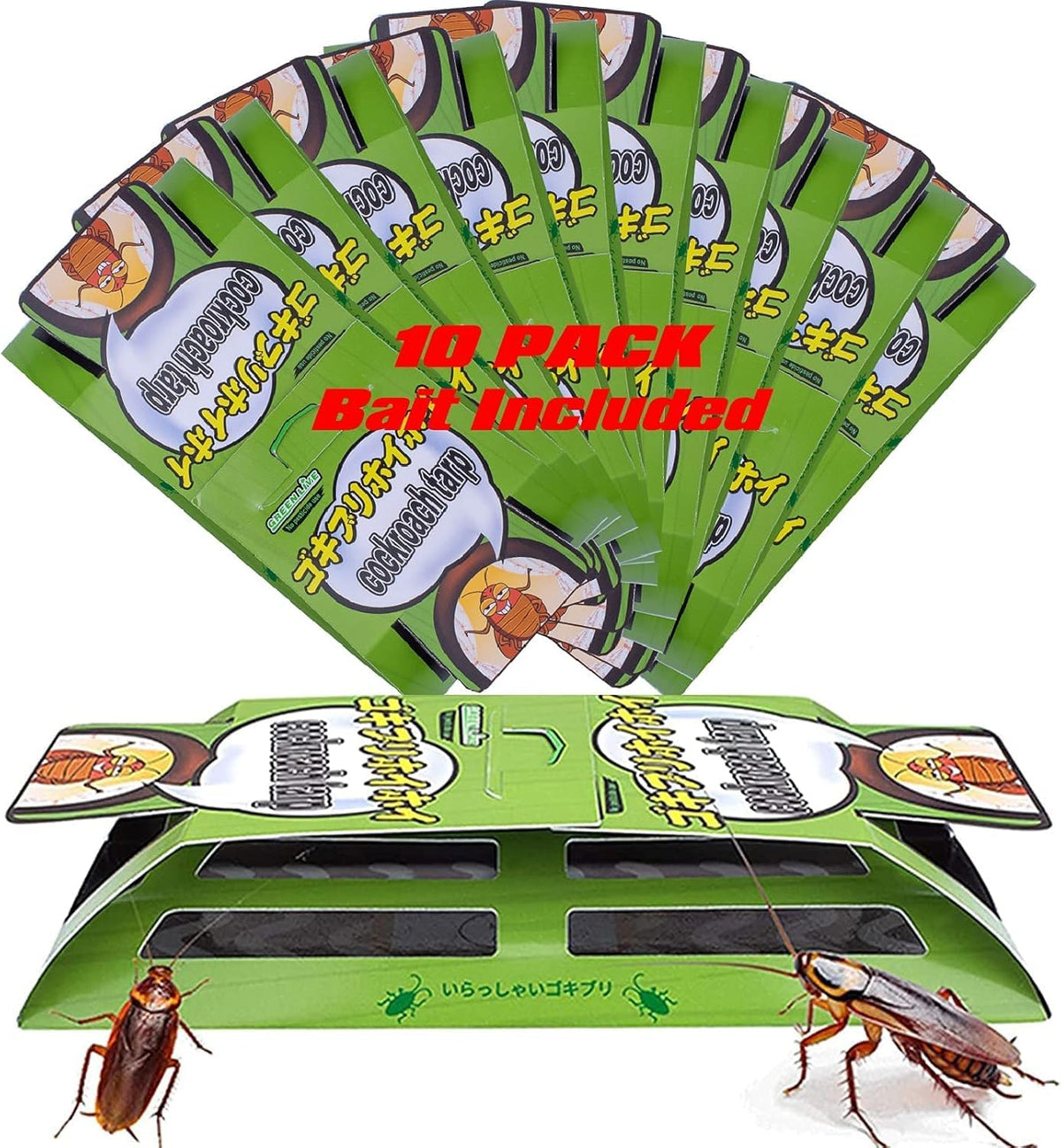 Tysonir Cockroach Traps 10-pack in box ready for quick setup