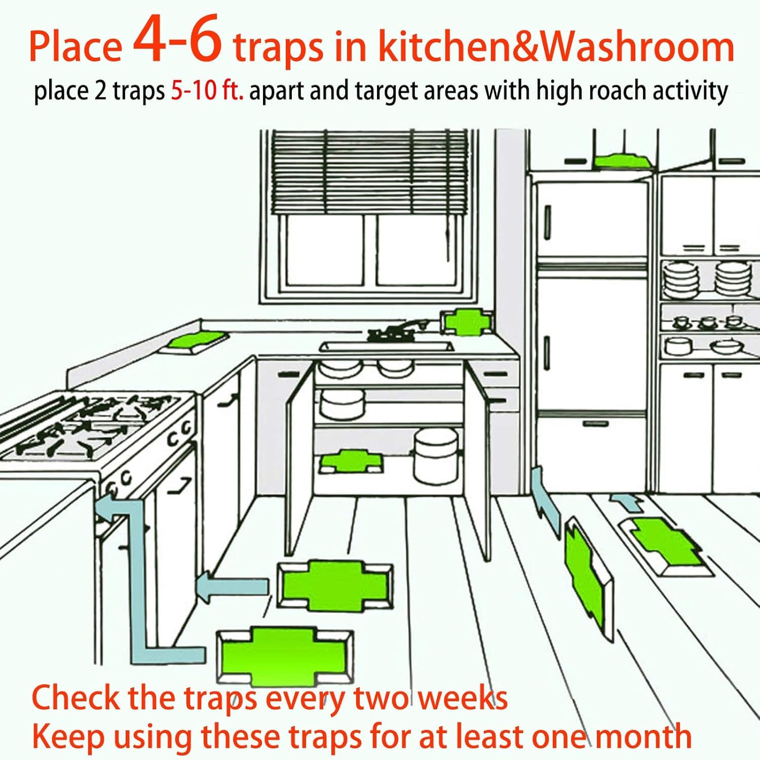 Tysonir Roach Trap 20-pack for broad home coverage