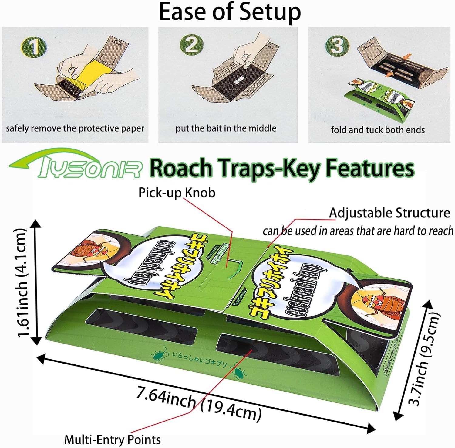 Tysonir Roach Traps highlighting multiple entry points for easy access