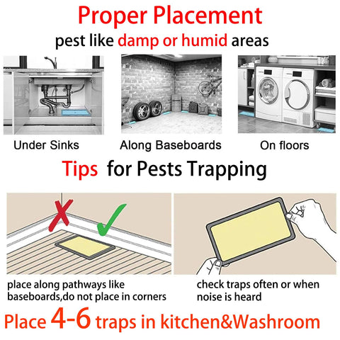 Tysonir glue board discreetly fits under sinks.