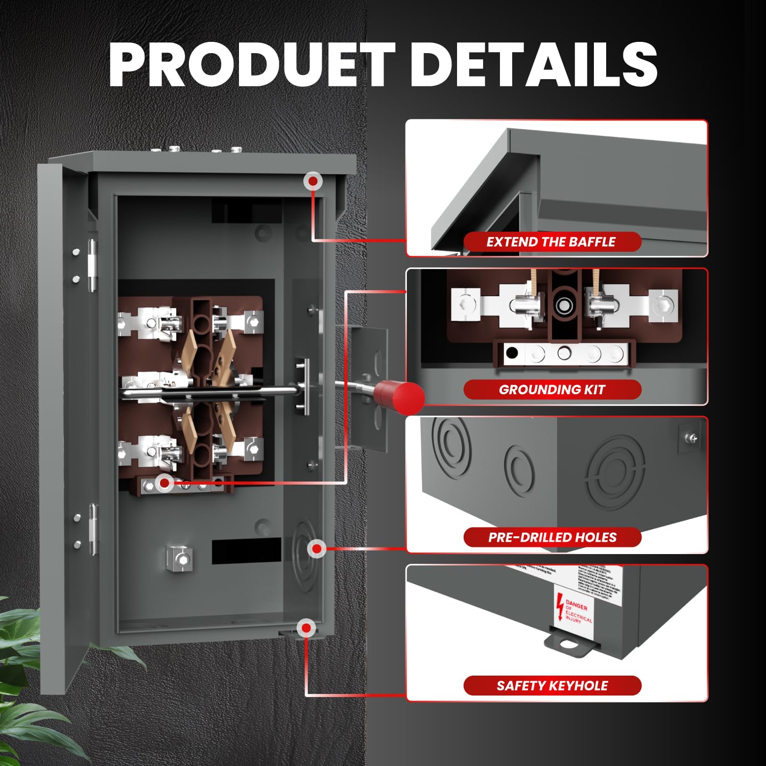 Tzechkii manual lever enables quick, secure source changes and safety.