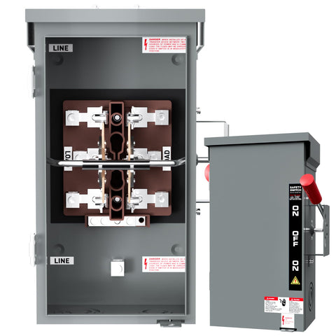 Tzechkii 200A transfer switch in outdoor enclosure ensures reliable backup power.