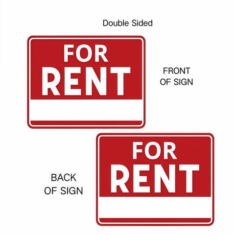 U ANNPER double-sided rent sign design for maximum noticeability