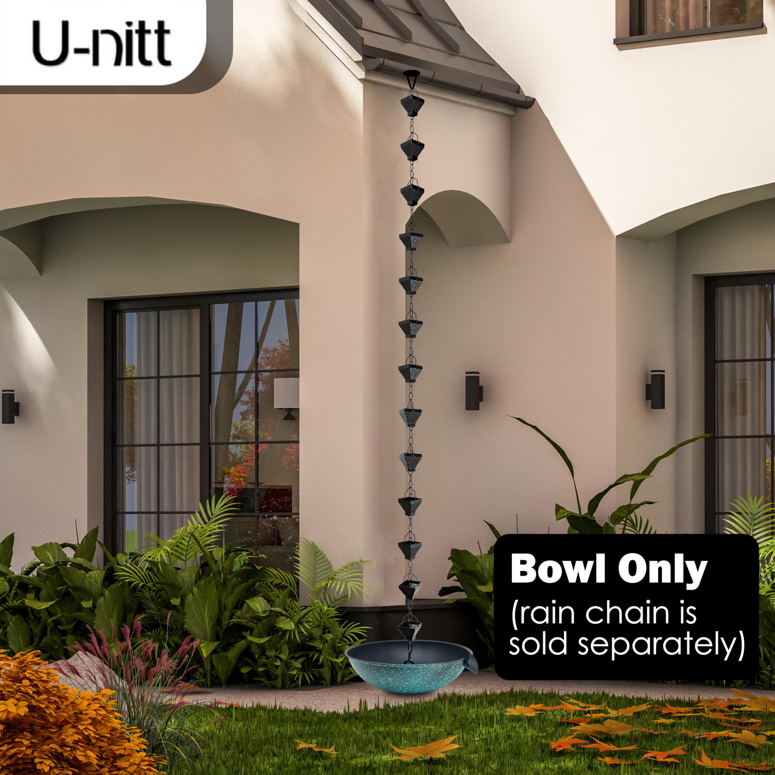 U-nitt birdbath capable setup demonstrates stand alone use with rainwater