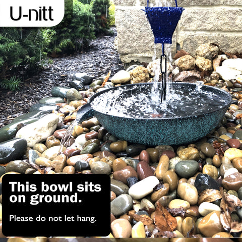 U-nitt carabiner end attachment enables quick secure rain chain connection