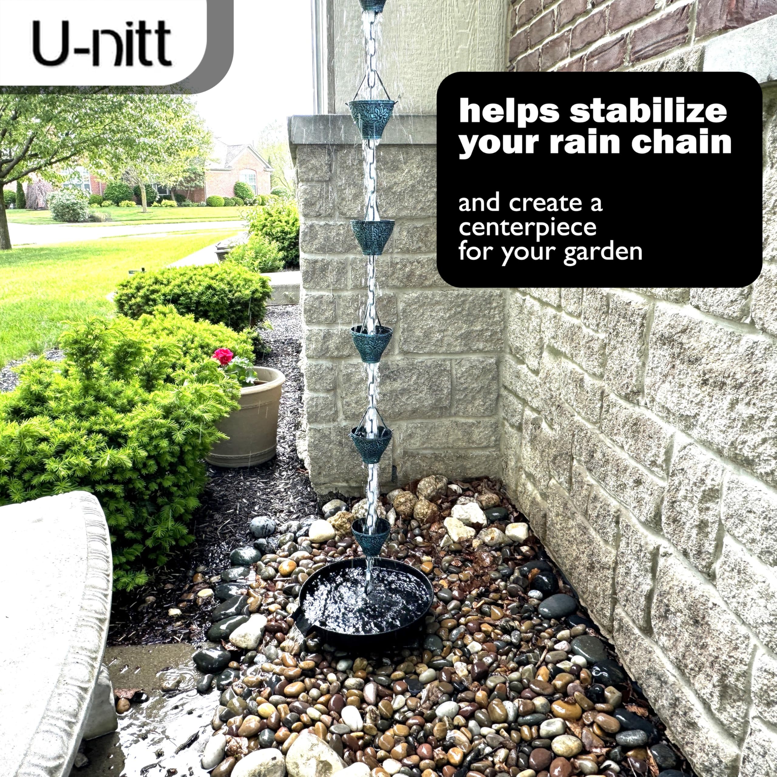 U-nitt deep tray pour opening guides water with minimal runoff for neat spillover