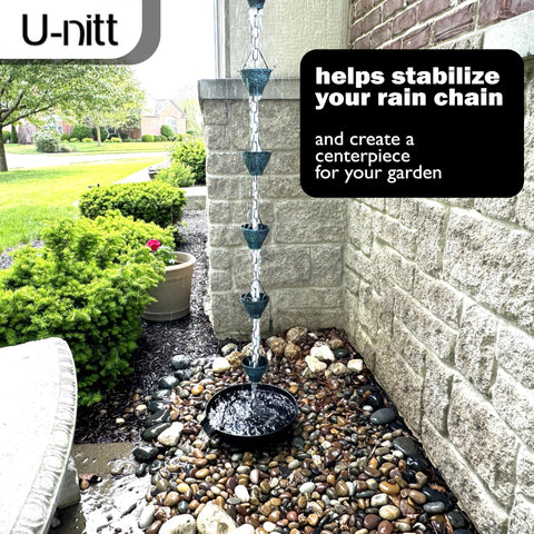 U-nitt deep tray pour opening guides water with minimal runoff for neat spillover