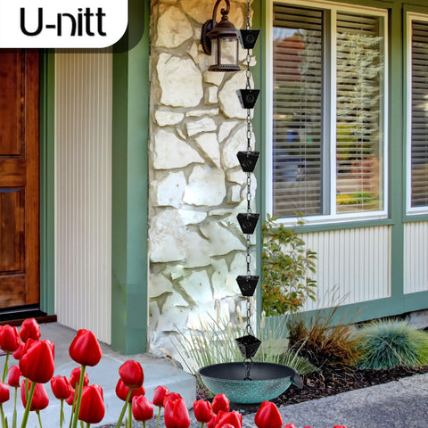 U-nitt fountain like water display enhances curb appeal during rain